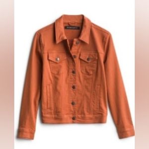 Stylish Orange Denim Jacket for Women